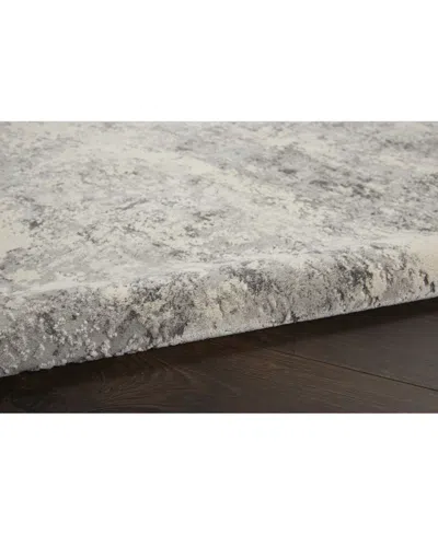 Nourison Home Rustic Textures Rus07 Gray And Beige 5'3" X 7'3" Area Rug