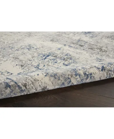 Nourison Home Rustic Textures Rus07 Ivory And Gray 5'3" X 7'3" Area Rug In Multi