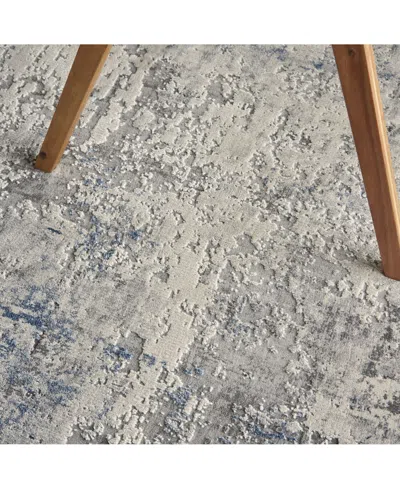 Nourison Home Rustic Textures Rus07 Ivory And Gray 5'3" X 7'3" Area Rug In Multi