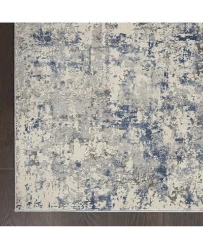 Nourison Home Rustic Textures Rus07 Ivory And Gray 5'3" X 7'3" Area Rug In Multi