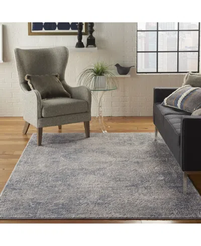 Nourison Home Rustic Textures Rus09 Ivory And Mist 5'3" X 7'3" Area Rug In Multi