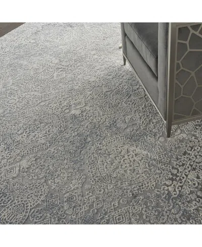 Nourison Home Rustic Textures Rus09 Ivory And Mist 7'10" X 10'6" Area Rug In Multi