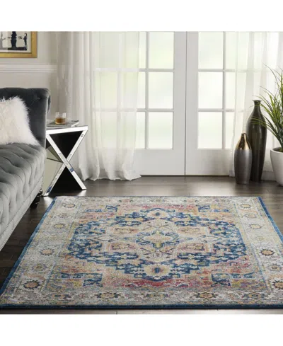 Nourison Home Ankara Global Anr11 Blue And Multi 5'3" X 7'6" Area Rug In Multi