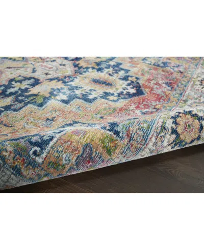 Nourison Home Ankara Global Anr11 Blue And Multi 7'10" X 9'10" Area Rug In Multi