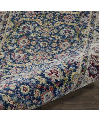 Nourison Home Ankara Global Anr13 Navy And Multi 2' X 6' Runner Rug In Multi