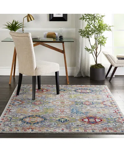 Nourison Home Ankara Global Anr12 Gray And Multi 5'3" X 7'6" Area Rug