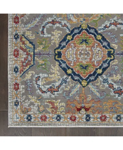 Nourison Home Ankara Global Anr12 Gray And Multi 5'3" X 7'6" Area Rug