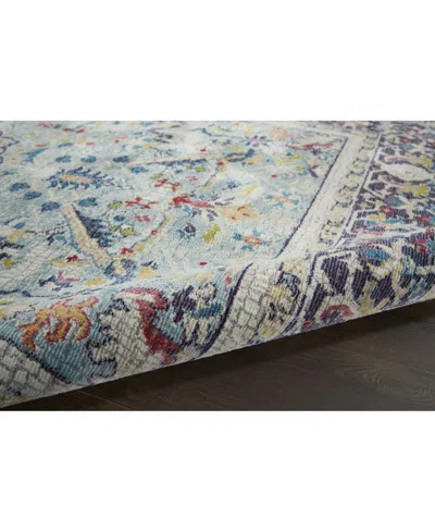 Nourison Home Ankara Global Anr14 Teal And Multi 5'3" X 7'6" Area Rug In Multi