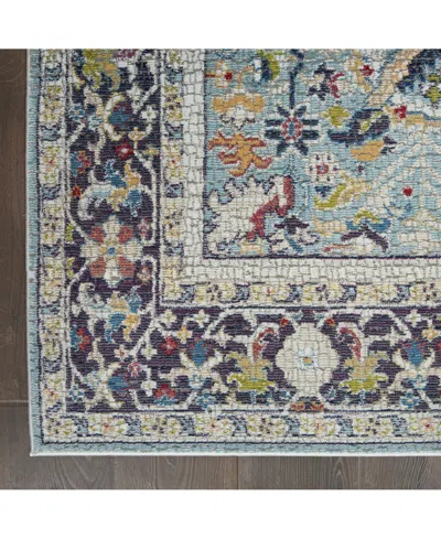 Nourison Home Ankara Global Anr14 Teal And Multi 5'3" X 7'6" Area Rug In Multi