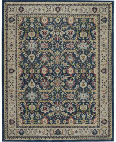 Nourison Home Ankara Global Anr13 Navy And Multi 7'10" X 9'10" Area Rug In Multi