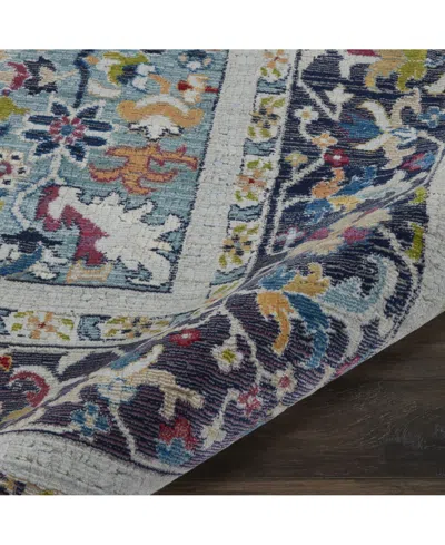 Nourison Home Ankara Global Anr14 Teal And Multi 7'10" X 9'10" Area Rug In Multi