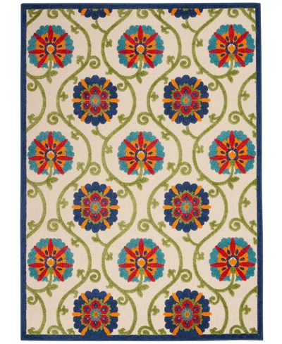 Nourison Home Aloha Alh19 7' X 10' Outdoor Area Rug In Multi