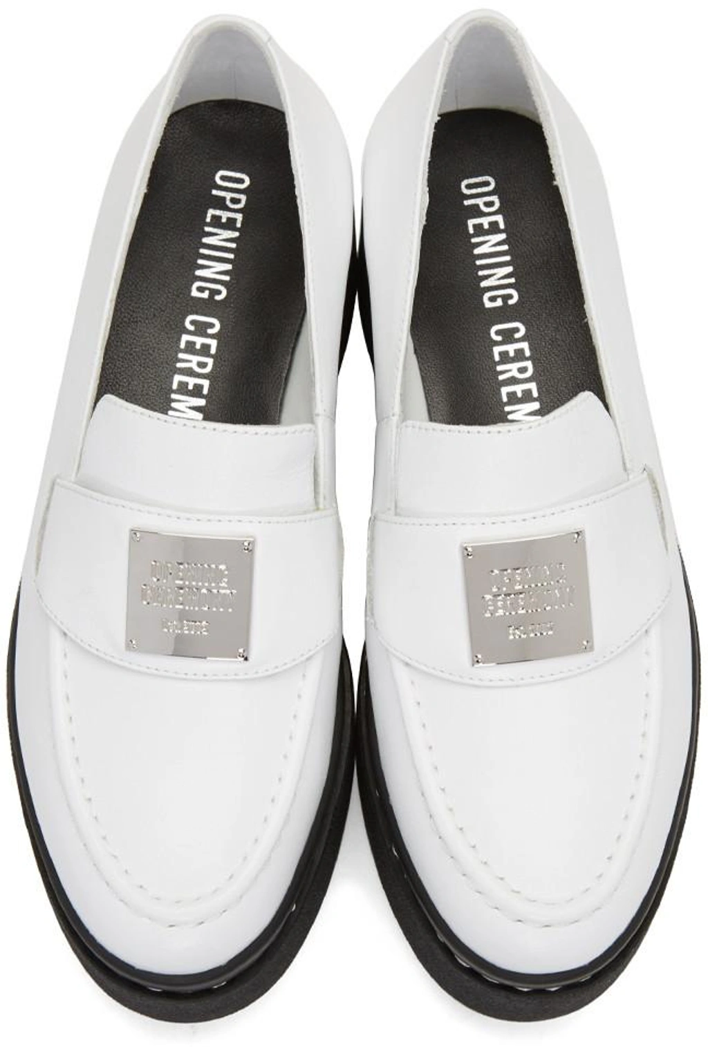 Opening Ceremony Agnees Platform Leather Loafers White EU 40 US high quality 8