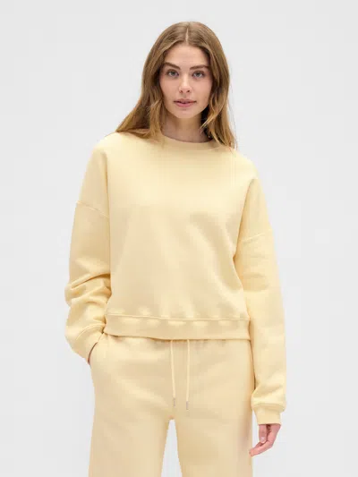 Gap Factory Relaxed Wedge Crewneck Sweatshirt In Yellow