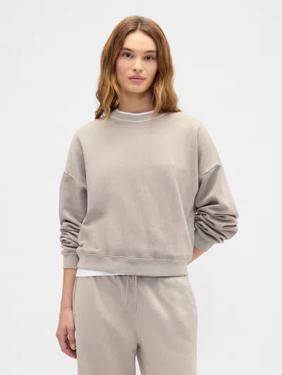 Gap Factory Relaxed Wedge Crewneck Sweatshirt In Gray
