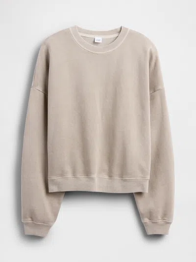 Gap Factory Relaxed Wedge Crewneck Sweatshirt In Gray