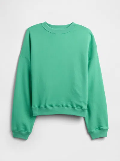 Gap Factory Relaxed Wedge Crewneck Sweatshirt In Green