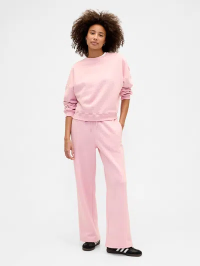 Gap Factory Relaxed Wedge Crewneck Sweatshirt In Pink