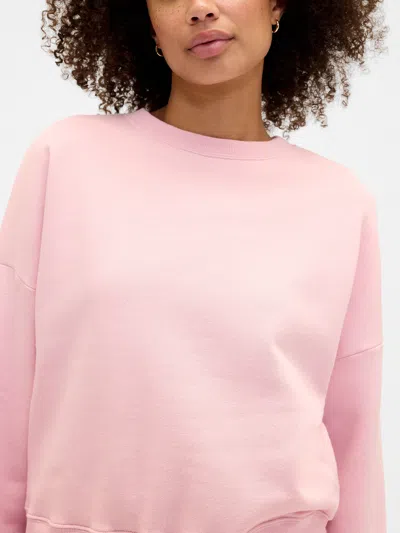 Gap Factory Relaxed Wedge Crewneck Sweatshirt In Pink