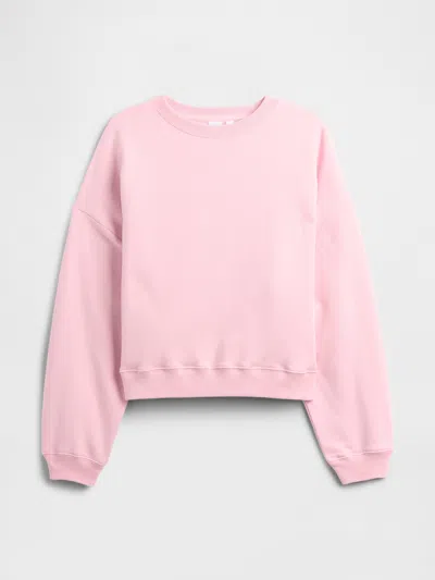 Gap Factory Relaxed Wedge Crewneck Sweatshirt In Pink