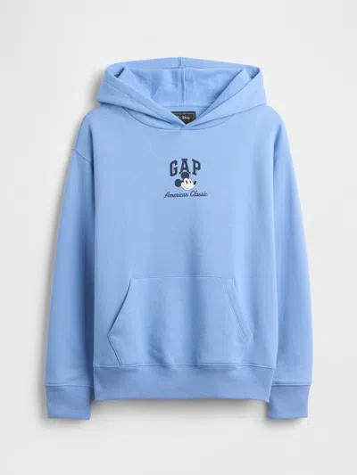 Gap Factory Gapkids × Disney Mickey Mouse Relaxed Logo Hoodie In Blue