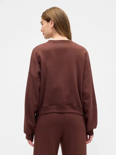 Gap Factory Oversized Wedge Gap Logo Sweatshirt In Brown