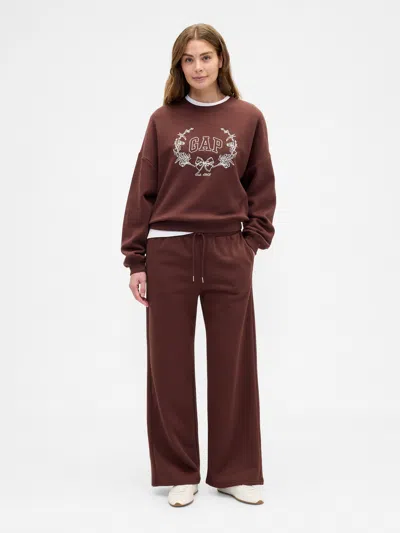 Gap Factory Oversized Wedge Gap Logo Sweatshirt In Brown