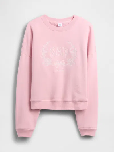 Gap Factory Oversized Wedge Gap Logo Sweatshirt In Pink