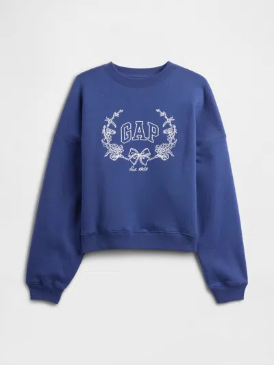 Gap Factory Oversized Wedge Gap Logo Sweatshirt In Blue