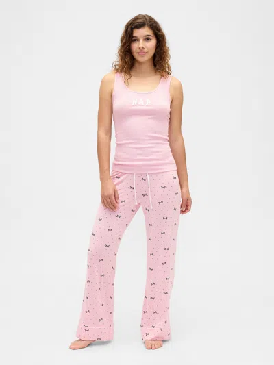 Gap Factory Ribbed Gap Nap Logo Tank Top In Pink