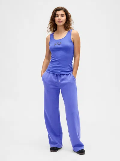 Gap Factory Ribbed Gap Nap Logo Tank Top In Blue