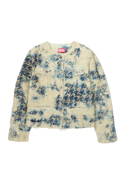 Diesel De-grafy-fsh Jacket Blue In Blue