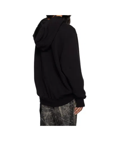 Rick Owens Drkshdw Drawstring Oversized Hoodie In Black