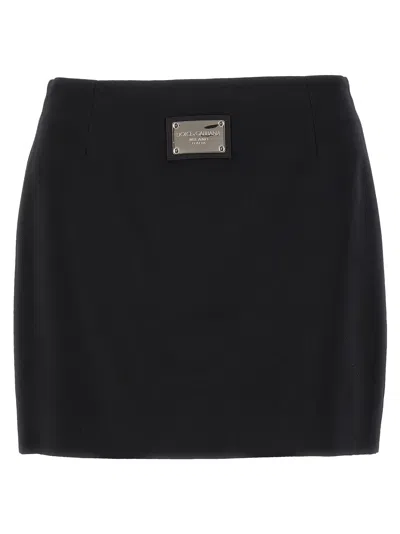 Dolce & Gabbana Skirt From The Black Sicily Collection In Black