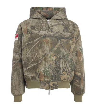 Cherry Los Angeles Realtree Camouflage Work Jacket In Green