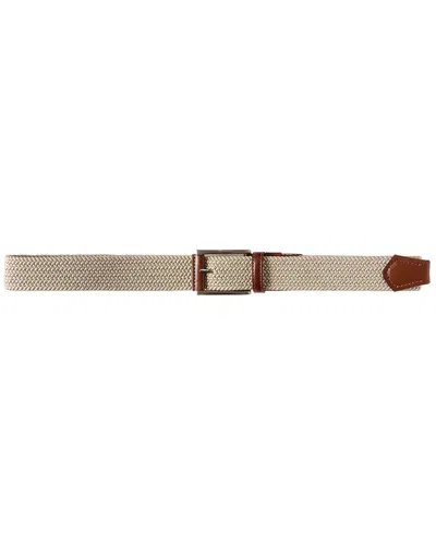 Robert Talbott Stretch Nylon Garfield Belt In Neutral