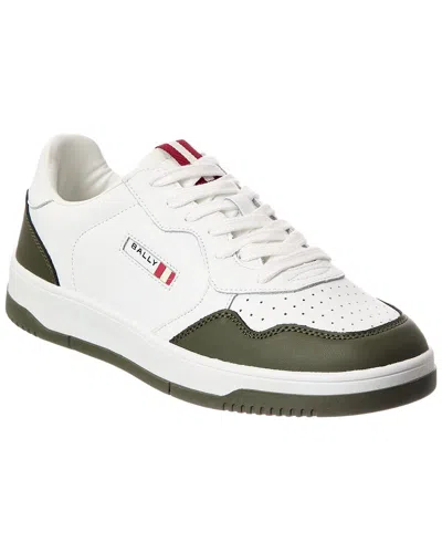 Bally Jasper Ribbon-detail Leather Sneakers In White