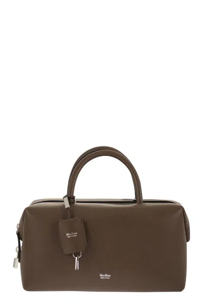 Max Mara Holdallm - Medium Satchel In Natural Leather In Brown