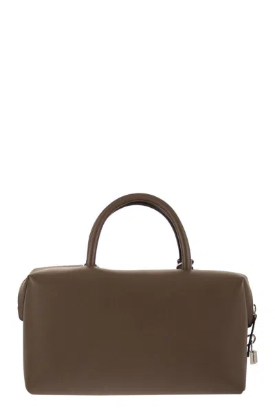 Max Mara Holdallm - Medium Satchel In Natural Leather In Brown