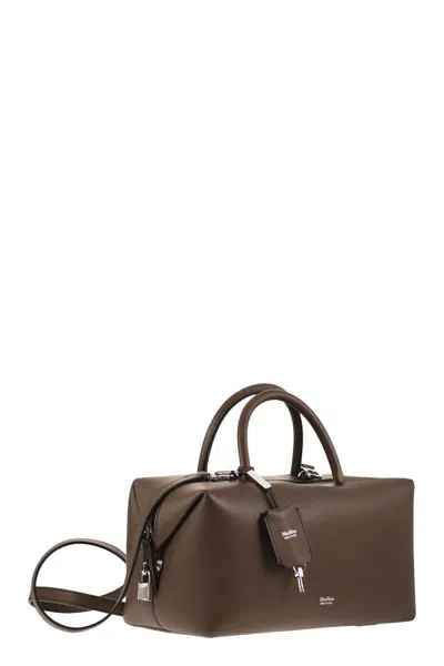Max Mara Holdallm - Medium Satchel In Natural Leather In Brown
