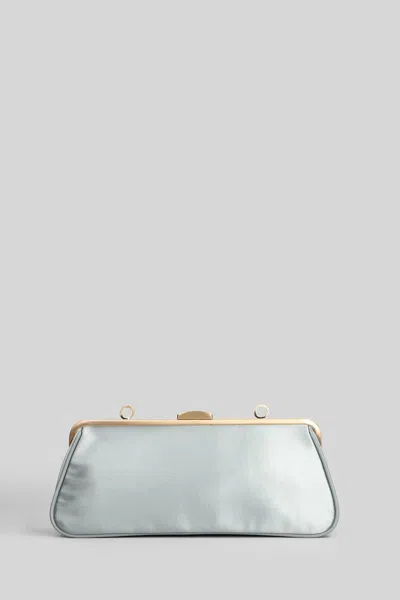 Cult Gaia Matilde Satin Clutch Bag In Blue