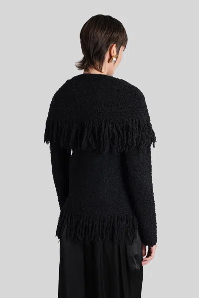 Cult Gaia Michelle Cardigan In Black Wool In Black