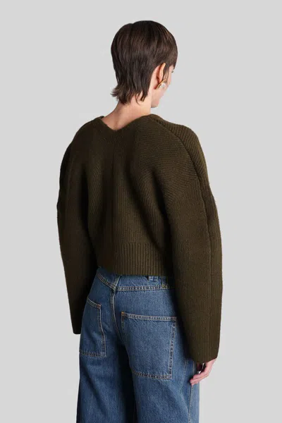 Cult Gaia Mayalu Cardigan In Green Acrylic In Green