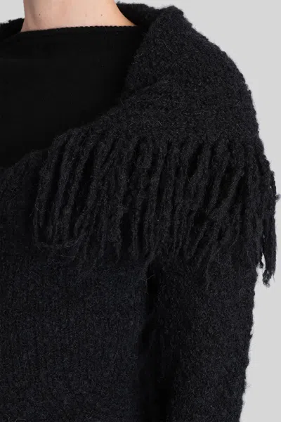 Cult Gaia Michelle Cardigan In Black Wool In Black