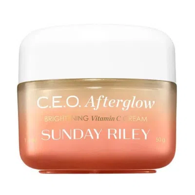 Sunday Riley C.e.o. Afterglow Brightening Vitamin C Cream 1.7 oz Skin Care 817494017632 In Orange