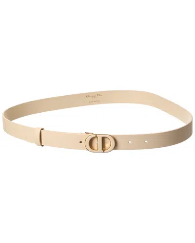 Dior 30 Montaigne Leather Belt In Neutral
