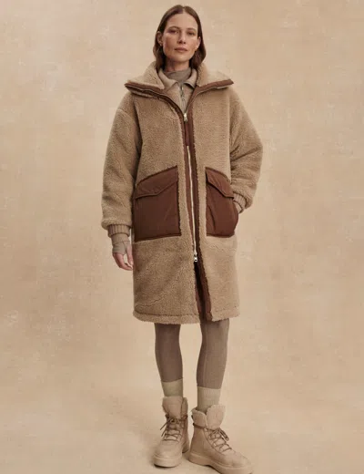 Varley Theia Reversible Coat In Brown