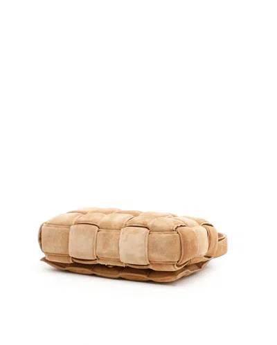 Bottega Veneta Suede Padded Cassette Bag In Sand