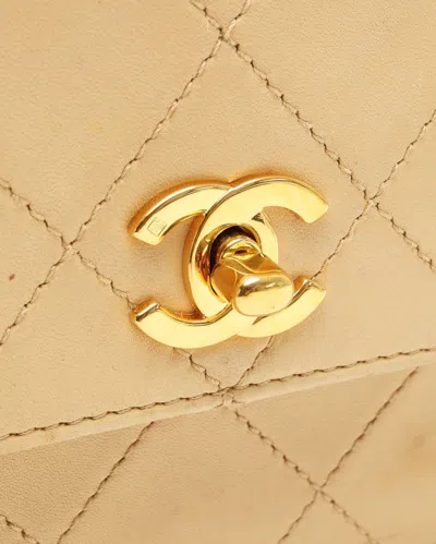 Pre-owned Chanel Quilted Flap Bag In Sand