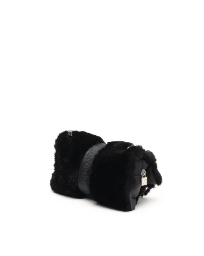 Pre-owned Chanel Sport Line Fur Chain Bag In Black
